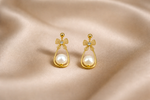 Mangamta Bow Pearl Drop Earrings for Women – Designer Fashion Earrings