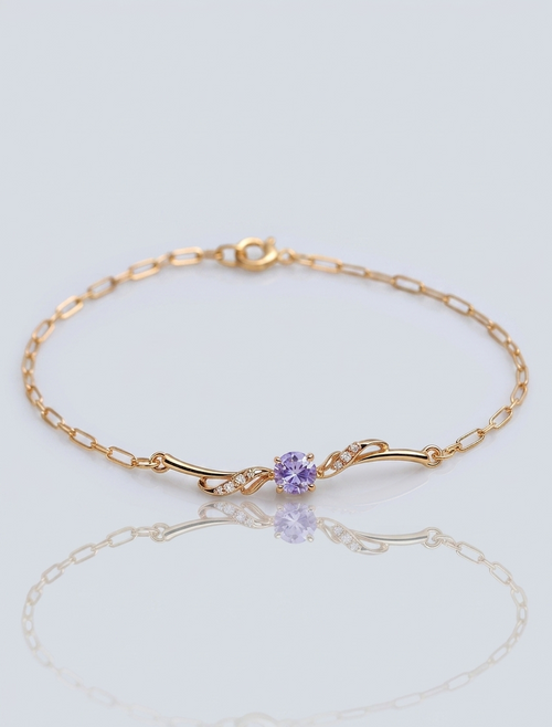 Mangamta Lavender Stone Bracelet for Women