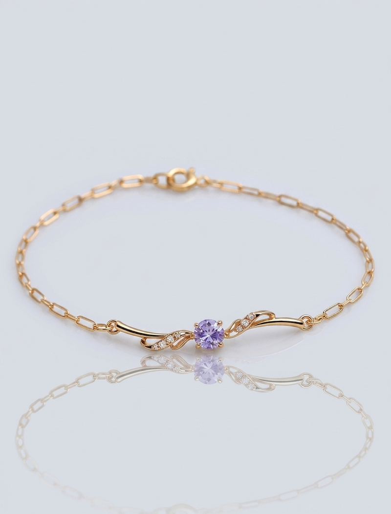 Mangamta Lavender Stone Bracelet for Women