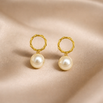 Mangamta Geometric Pearl Drop Earrings for Women – Designer Fashion Earrings