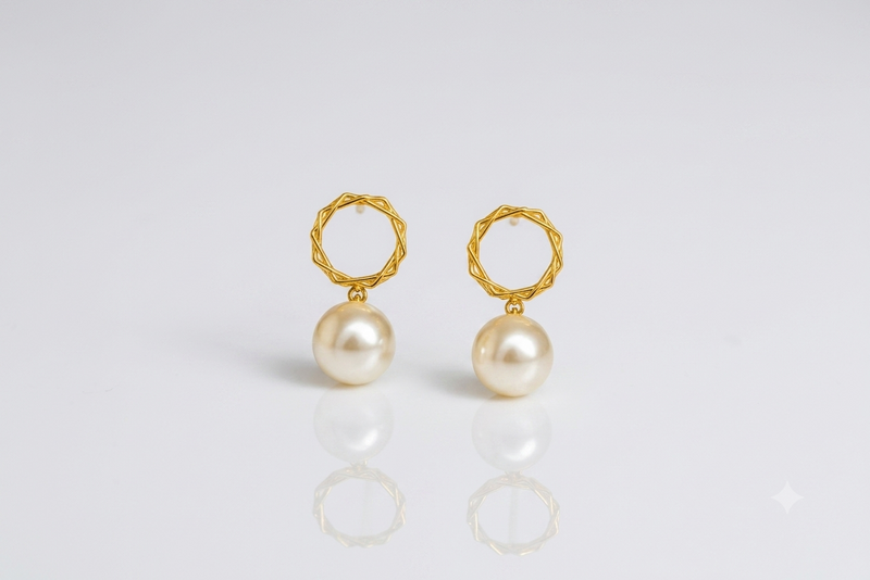 Mangamta Geometric Pearl Drop Earrings for Women – Designer Fashion Earrings