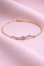Mangamta Purple Stone Floral Bracelet