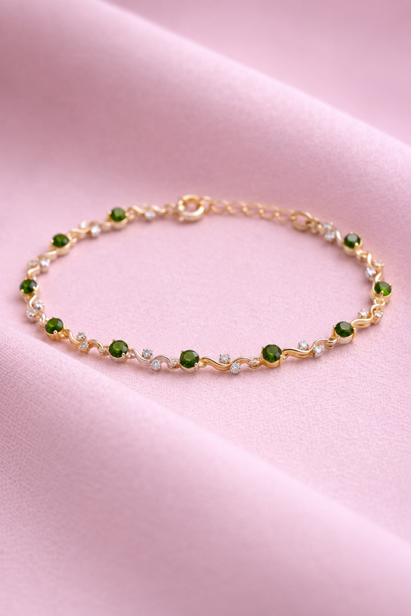 Mangamta Green Stone Delicate Bracelet