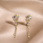 Mangamta Multicolor Blossom Bell Tassel Dangle Earrings
