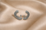 Mangamta Intricate Carved Peacock Filigree Ear Crawler Cuff Studs