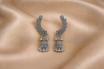 Mangamta Floral Filigree Ear Climber Jhumka Dangle Earrings