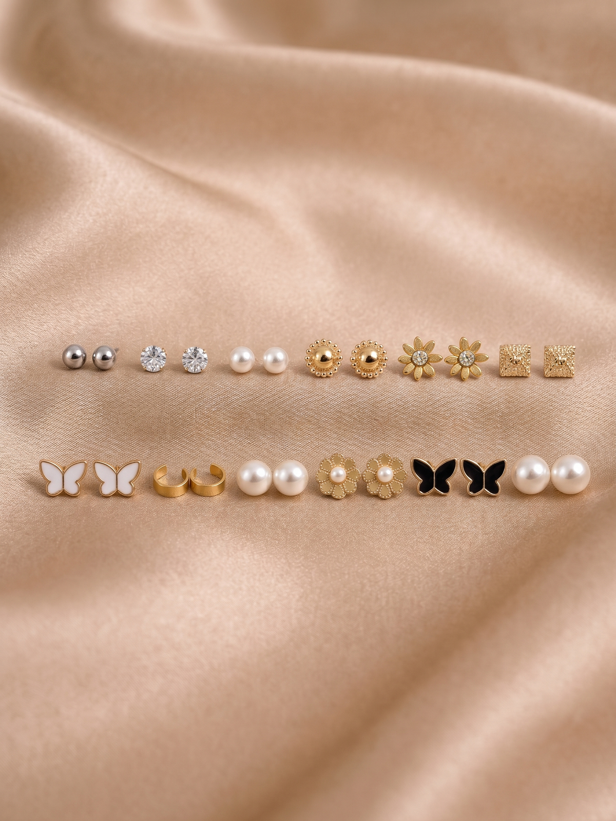 Mangamta 12-Pair Multi-Design Daily Wear Stud Earrings Combo Set
