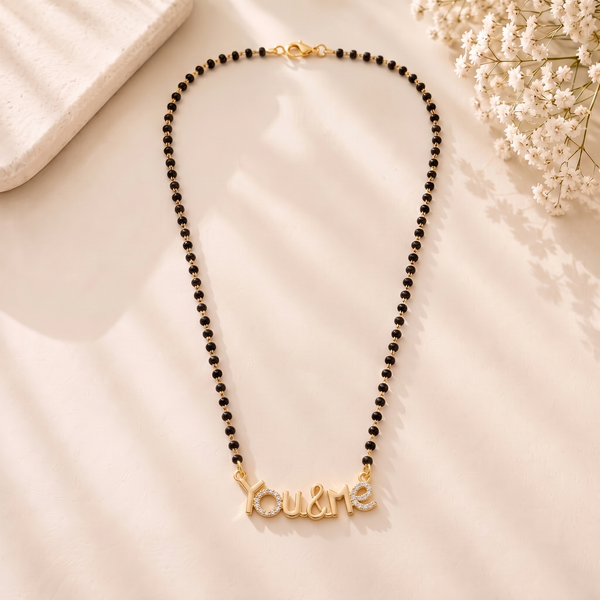 Mangamta Trendy "You & Me" Typography Imitation Mangalsutra