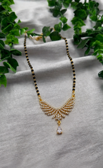 Mangamta Elegant Wing Shaped Stone Studded Short Mangalsutra