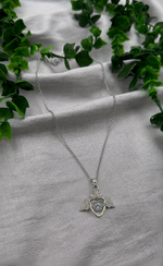 Mangamta Angel Heart Halo Dancing Stone Imitation Pendant Necklace