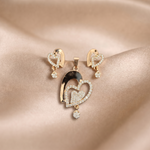 Mangamta Heart Design Pendant Set
