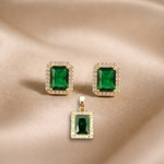 Mangamta Green Stone Pendant Set
